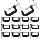 HNBun 14-pack 2-inch C-clamps front view for precise woodworking