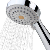HO2ME high-pressure shower head closeup, anti-clog nozzle for easier mineral removal.