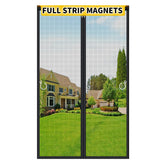 HOFUDON upgraded magnetic screen door with full-strip magnets for seamless auto closing.