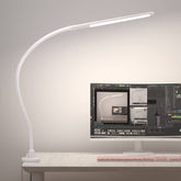 Hokone LED desk lamp with clamp front view for versatile task lighting