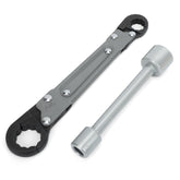 Holdly angle stop wrench with adjustable jaw for fast installation in tight spaces.