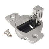 Holdly replacement Blum 33.3600 front view with nickel finish for cabinets.