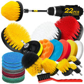 Holikme 22Piece drill brush attachments set with versatile heads for deep bathroom cleaning