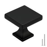 Homdiy 25 pack black cabinet knobs with square face for durable upgrade