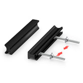 Homdiy adjustable cabinet pull black closeup of adjustable holes for versatile installation.