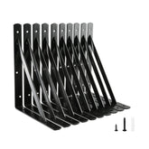 Home Master Hardware heavy-duty shelf bracket front view shows sturdy 12x8 design for strong shelving
