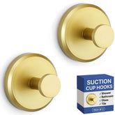 HOME SO suction cup hook on shower holds towels within reach without drilling.