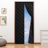 Homealexa magnetic curtain with weighted bottom for smooth drape and draft blocking.