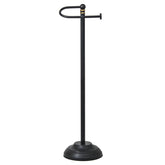 Homefeliz toilet paper holder stand in matte black ready for easy reach