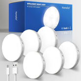 Homelist six-pack motion sensor lights for versatile indoor illumination.