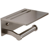 Homely Trove toilet paper holder with shelf for organized bathroom storage
