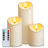 Homemory flameless candles outdoors with water resistance for porch and garden ambience.