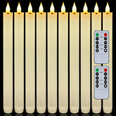 Homemory flameless taper candles with remote control for ambient lighting