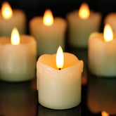 Homemory flameless votive candles set of 2x2 inches for safe, cozy ambiance.