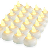 Homemory floating candles in a glass vase create warm, romantic ambient lighting.