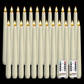 Homemory ivory 9.6 inch taper candles with remote for cozy dining ambiance