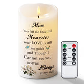 Homemory memorial candle with 3D wick glowing softly for reflection