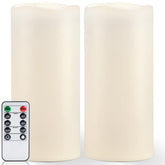 Homemory 12x5 outdoor flameless candles side view for porch ambience