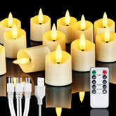 Homemory rechargeable tea light with USB charging delivers long-lasting ambient glow.