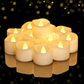 Homemory tea light emits a warm steady glow for cozy table decor.