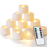 Homemory remote-control tea lights create easy, hands-free ambiance.