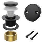 Homeslea matte black tub drain kit with durable brass construction