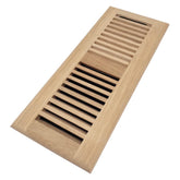 Homewell white oak register with damper for controlled airflow and easy adjustment.