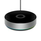 Homey Bridge hub on desk enabling centralized automation