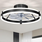 Homiforce low profile bladeless ceiling fan with lights and remote for bedrooms
