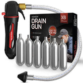 Homiom Gallo Drain Gun packaging shows compact setup for easy storage and transport.