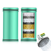 Homlord shower filter 2-pack front view shows compact, easy-to-install design.