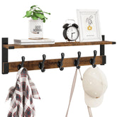 Homode coat rack wall mount 29-inch wood with rustic finish for organized entryway.