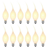 Hompavo shatter-resistant candle bulb with flame tip for cozy holiday lighting