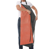 Homsolver thick rubber waterproof apron front view for full-coverage protection.