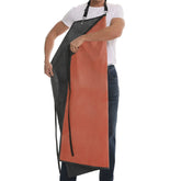 Homsolver thick waterproof rubber apron 39-inch shielding against spills in heavy kitchen work.
