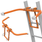 Homydom ladder stabilizer side view for enhanced stability and wall protection.