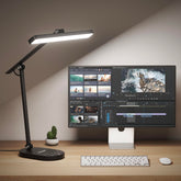 Honeywell H4 desk lamp head tilted 180 degrees for precise task lighting.