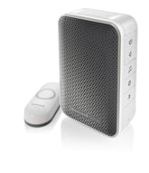 Honeywell Home RDWL313A2000/E doorbell front view in gray for easy doorstep alerts.