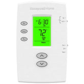 Honeywell TH2110DV1008 PRO 2000 thermostat front view with clear controls