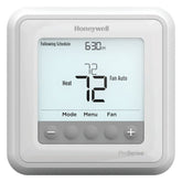 Honeywell TH6210U2001/U thermostat display with clear backlight for easy viewing.