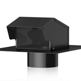 Hon&Guan 10 inch roof exhaust vent cap in black for attic ventilation