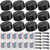 Honoson 12-sets 3D night LED light base with 16 colors for vibrant artwork display.