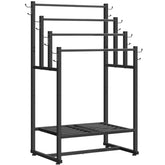 HOOBRO 4-Tier Towel Rack side view for compact spaces and quick drying.