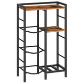 HOOBRO water bottle rack three-tier stand shows rustic-industrial design for organized kitchen storage