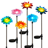 HOOEN solar garden lights with flower stakes brighten pathways and add colorful curb appeal.