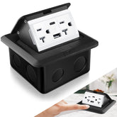 Hoolerry pop-up floor outlet cover ready for convenient countertop power access and neat integration.