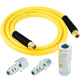 HOOTSUM hybrid air hose halfinch 6ft shows flexible handling for tight spaces and quick connections
