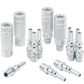 HOOTSUM Lincoln L-style 1/4-inch air fittings for quick, secure compressor connections.