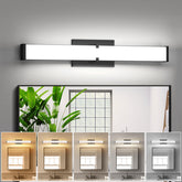 HOPAI 24-inch vanity light front view enhances bathroom brightness.