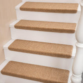 Hopeviva bullnose stair treads on wooden steps with textured sisal look for safer traction daily use.